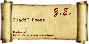 Zigó Emese névjegykártya
