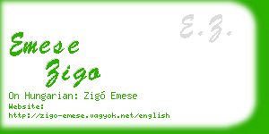 emese zigo business card