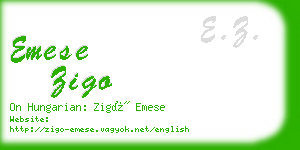 emese zigo business card